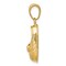 14K Gold 3D Baby Shoe with Bow Charm Pendant Jewelry 24mm x 9mm